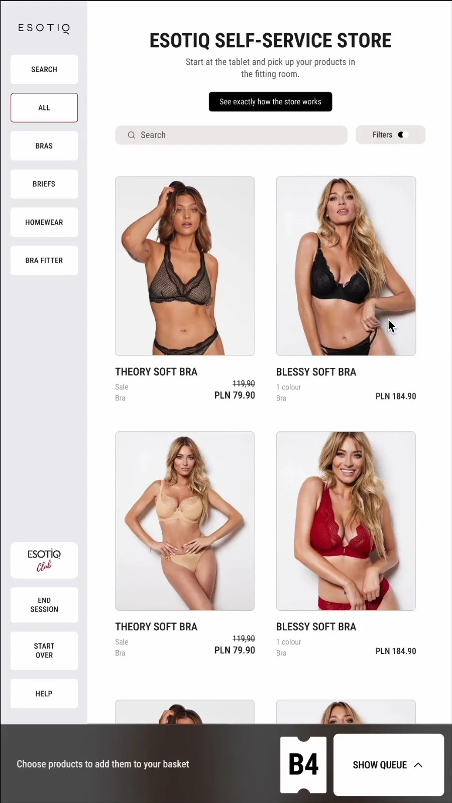 Screen: the self-service store catalogue